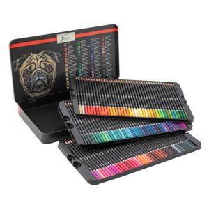 Set 120 creioane colorate in cutie metalica Nassau Fine Art GRAFIX