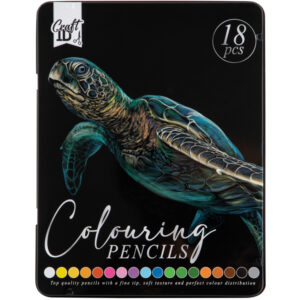 Creioane colorate Premium 18 culori. cutie metalica GRAFIX