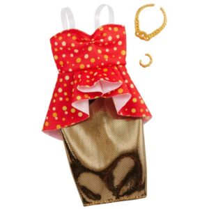 Haine Barbie rochia albastra cu buline Mattel