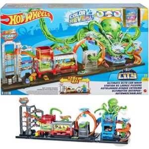 Set joc Spalatorie auto: Explozia de culori Hot Wheels MATTEL