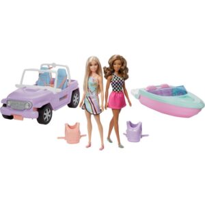 Set de joaca Iaht and Jeep 22x71cm Barbie MATTEL