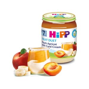 Pireu din piersici,caise cu crema de brinza HiPP 160 G