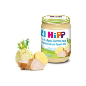 Pireu Cartofi finicul si iepure HiPP 190 G