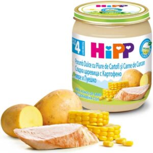 Pireu Curcan cu porumb si cartofi HiPP 125 G