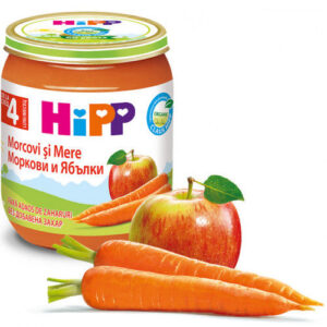 Pireu Mere si morcov HiPP 125 G
