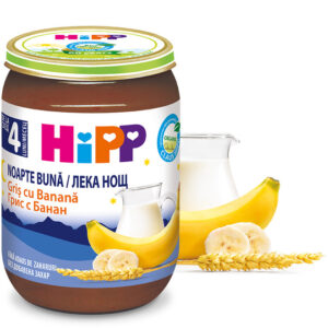 Pireu Noapte Buna gris cu lapte banana 190 G HiPP