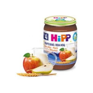 Pireu Noapte Buna gris cu mar si para 190 G HiPP