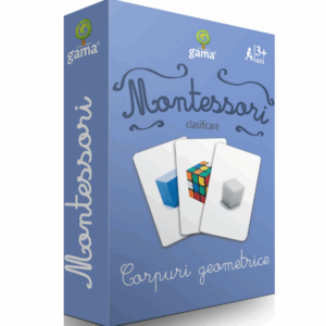 Carti de joc Montessori. Corpuri geometrice. GAMA.