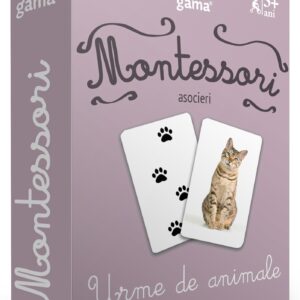 Carti de joc Montessori. Urme de animale. GAMA.