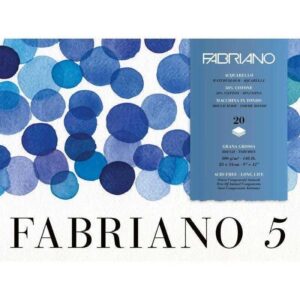 Bloc hartie acuarela A3 300 gr/m2 20 foi, textura rugoasa, Fabriano 5, Fedrigoni