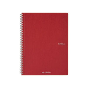 Carnet A4 Ecoqua 90 gr/m2, 70 foi Cherry, cu spira Fabriano, Fedrigoni