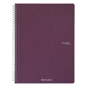 Carnet A4 Ecoqua 90 gr/m2, 70 foi Vino, matem. cu spira Fabriano, Fedrigoni