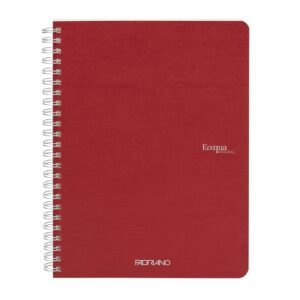 Carnet notite A5 Ecoqua 90 gr/m2, 70 foi Cherry, matem. cu spira Fabriano, Fedrigoni