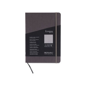 Carnet notite A5 Ecoqua Plus 90 gr/m2, 80 foi Antracite, matem. Fabriano, Fedrigoni
