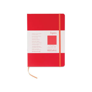 Carnet notite A5 Ispira 85 gr/m2, 96 foi, Red, punctat Fabriano, Fedrigoni