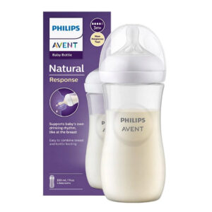 Avent Biberon Natural Response din plastic tetina din silicon 330 ml 3m+ (SCY906/01)