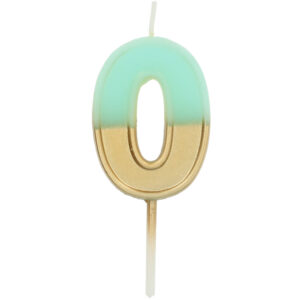 Lumanare Retro Vibes Cool Hues Metalli Cifra 0 Folat
