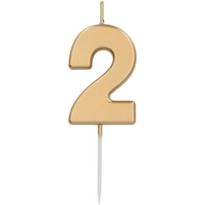 Lumanare Cifra 2 Aurie 5cm Folat