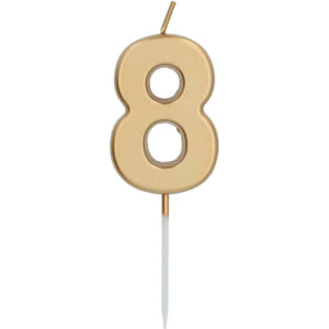 Lumanare Cifra 8 Aurie 5cm Folat