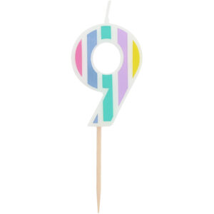 Lumanare Cifra 9 Pastel Vibes multicolor Folat