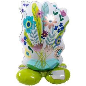 Balon Folie Flori 57x80cm cu baza Folat