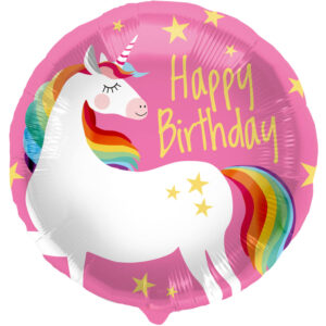 Balon Folie Unicorn Happy Birthday 45 cm Folat