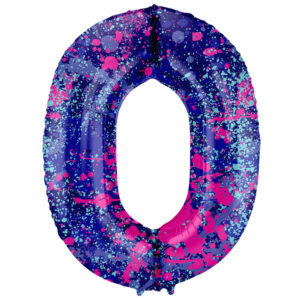 Balon Folie 86cm Paint Splash Cifra 0 Folat