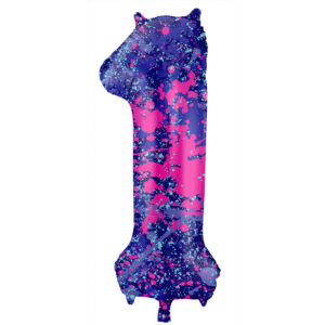 Balon Folie 86cm Paint Splash Cifra 1 Folat