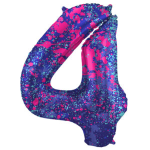 Balon Folie 86cm Paint Splash Cifra 4 Folat