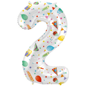 Balon Folie 86cm Joyful Party Cifra 2 Folat