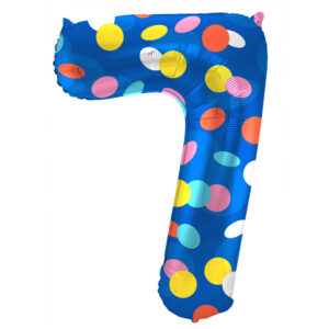 Balon Folie 86cm Colorful Dots Cifra 7 Folat