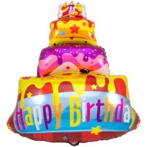 Balon Folie Tort Happy Birthday 67x73 cm Folat