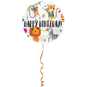Balon Folie 45 cm Animale Happy Birthday Folat