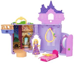 Set de joc Disney Princess Rapunzel cu casuta, papusa mica cu 7 accesorii MATTEL