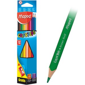 Creioane colorate MAPED/12+ ascutitoare