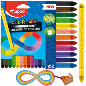 Creioane colorate MAPED Infinity, 12 culori