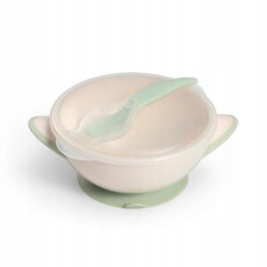 Farfurie cu lingura menta Babyono