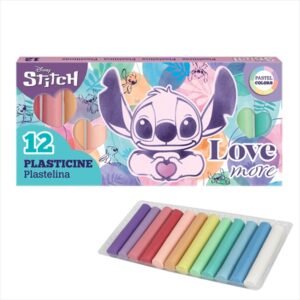 Set plastilina pastel 12 buc Stitch Disney Fashion COOLPACK