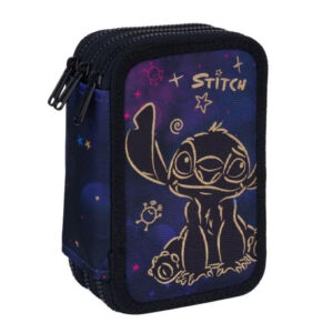 Penar echipat cu 3 compartimente Stitch Disney Gold CoolPack