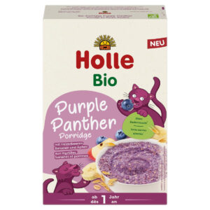 Organic terci Purple Panther de ovaz cu afine,mere,banane (12 luni+) 200g Holle