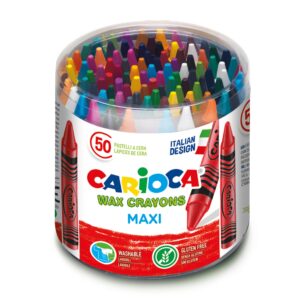 Set creioane cerate Maxi 50 buc. in tub Carioca