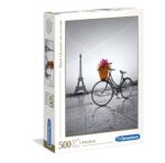 Puzzle - Bicicleta cu flori in Paris, 500 piese Clementoni