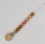 Lantisor Pacifier Clip culoarea Pink