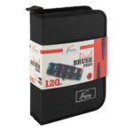 Set 120 markere Nassau Fine Art cu 2 capete tip liner si pensula in etui GRAFIX