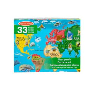 Puzzle - Harta Lumii, 33 piece Melissa and Doug