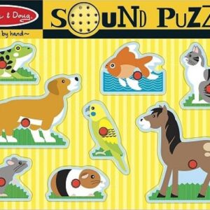 Puzzle cu sunete - Animale De Companie, 8 piese Melissa and Doug