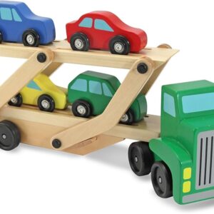 Set din lemn Masina Truck cu Masinute Melissa and Doug