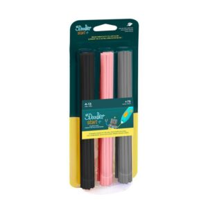 Set tije rezerve pentru 3D-PIX Doodler Start Mix (75 buc. negru, roz, sur)