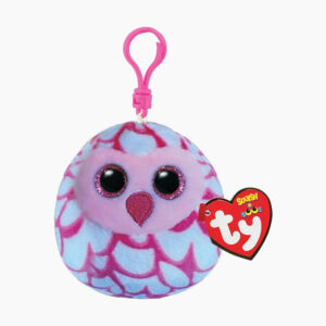 Ty Squishy Beanies PINKY - Bufnita roz, breloc plus 8,5 cm