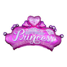 Balon Happy Birth Day Princess 81cm x 81cm